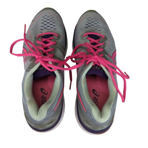 Asics Gel Kayano 23 Athletic Shoes‎ T696N Women's 10 Gray Pink Running Workout - Picture 5 of 9